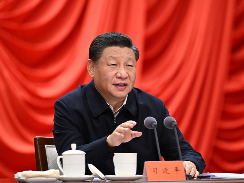 1月11日,省部级主要领导干部学习贯彻党的十九届六中全会精神专题研讨班在中央党校(国家行政学院)开班。中共中央总书记、国家主席、中央军委主席习近平在开班式上发表重要讲话。新华社记者 李学仁 摄